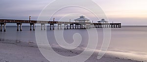 The Fishing Pier at Fort Myers Beach Florida just before sunset