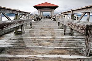 Fishing Pier at Lake Dardanelle with Person