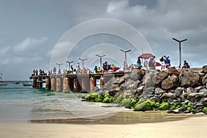 A fishing pier near the town Santa Maria - Sal Island - Cape Verde