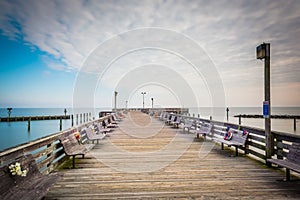 The fishing pier in North Beach, Maryland.