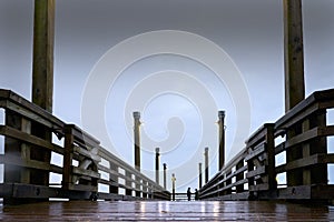 Fishing Pier Rain and Storm