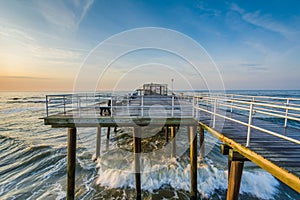 The fishing pier at sunrise in Ventnor City, New Jersey