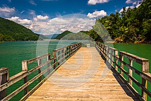 Fishing pier at Watauga Lake, in Cherokee National Forest, Tennessee.