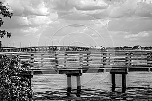 The fishing piers on Charlotte Harbor