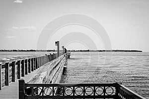 The fishing piers on Charlotte Harbor