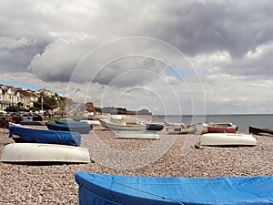 Fishing and pleasure boats on the beach