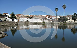 Fishing pond in La Coronada, Badajoz - Spain photo