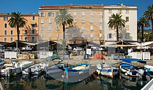 The fishing port , Ajaccio city, France.