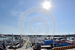 Fishing port in Miaoli, Taiwan.