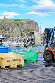 Fishing port scene in Stykkisholmur