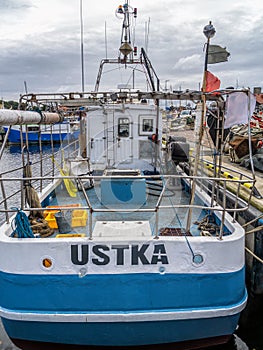 Fishing port in Ustka, Poland photo
