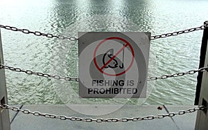 Fishing is Prohibited Signage in Singapore