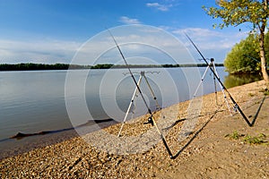 Fishing at the river Dunaj, Slovakia