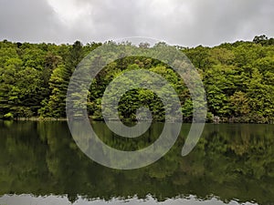 Fishing At RockCliff Lake, George Washington National Forest, West Virginia