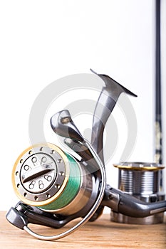 Fishing rod and reel with line