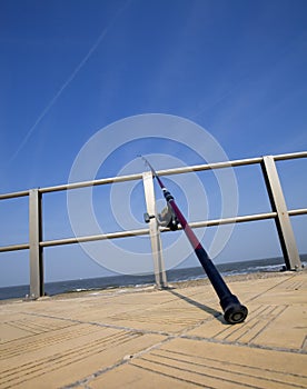 Fishing rod at the seaside