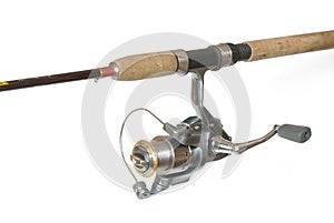 Fishing-rod with spinning-wheel photo