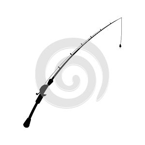 Fishing rod vector graphic design illustration template