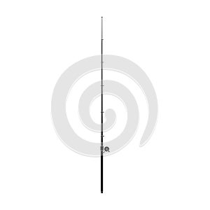 Fishing rod vector icon.Black vector icon isolated on white background fishing rod.