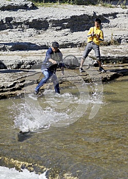 Fishing for Salmon on the Ganaraska River