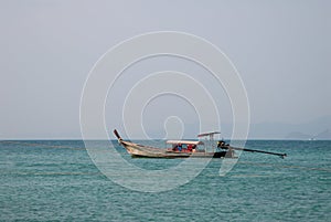 A fishing schooner in the waters of the Gulf of Thailand