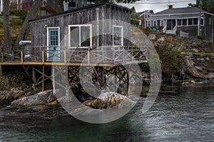 Fishing Shack on Shoreline