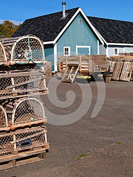 Fishing shacks with Lobster Traps and Copy Room