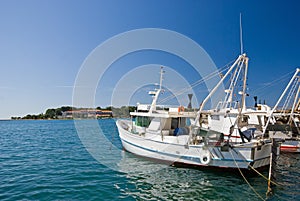 Fishing ship in the port of Porec