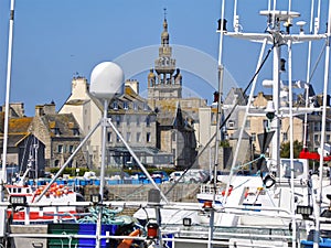 Fishing ship in the port of Roscoff in France
