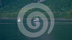 Fishing ships in the Norwegian Sea