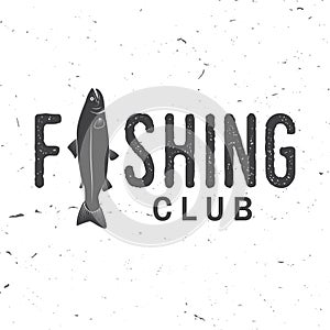 Fishing sport club. Vector illustration. photo