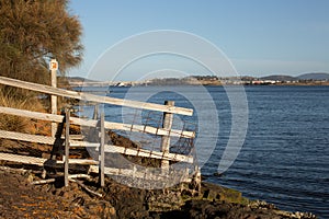 Fishing spot on the Derwent river at Otago Bay