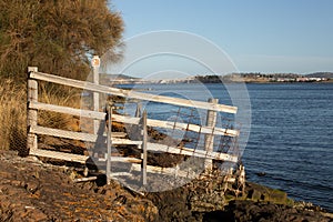 Fishing spot on the Derwent river at Otago Bay