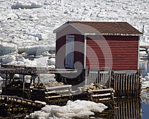 Fishing stages in the town of Twillingate