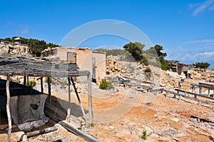 Fishing stores in Punta de Sa Pedrera photo