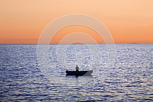 Fishing At Sunset