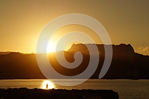 Fishing at sunset, Baracoa