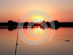 Fishing at Sunset in Florida