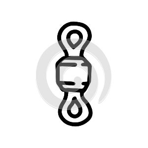 fishing swivel line vector doodle simple icon