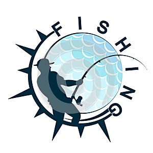 Fishing symbol design