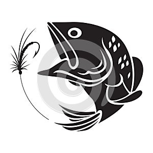 Fishing symbol, vector