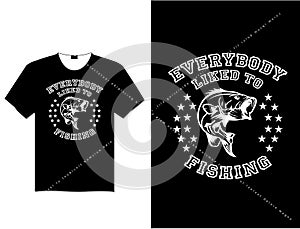 Fishing t shirt design for fish lovers.