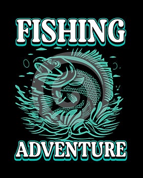 Fishing T-Shirt Design, Fishing tee vector art Design