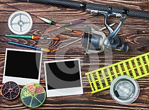 Fishing tackle and photoframe