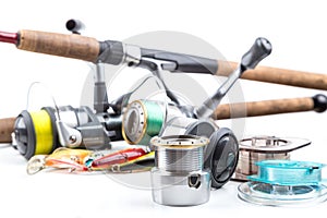 Fishing tackles - rod, reel, line and lures
