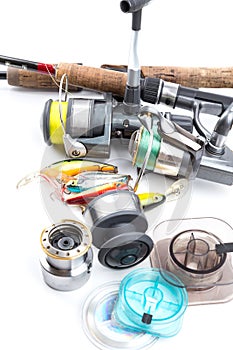 Fishing tackles - rod, reel, line and lures