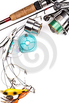 Fishing tackles - rod, reel, line and lures