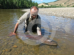 Fishing - taimen fish