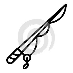 Fishing tool icon, outline style