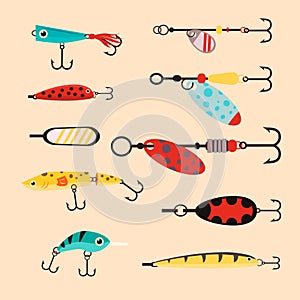 Fishing tools illustration